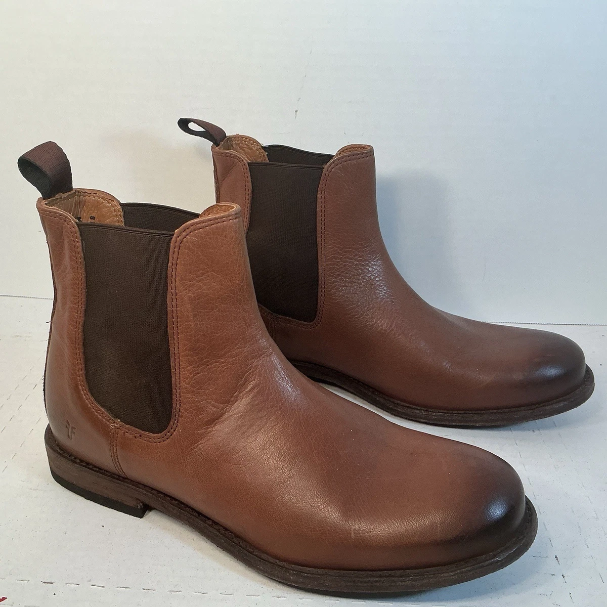 Frye NWOB Paul Chelsea Boot Mens 9D Black PATINA Brown Minimalist Quiet Luxury Frye Paul Chelsea SKU: 9062668 - YouTube main image 4
