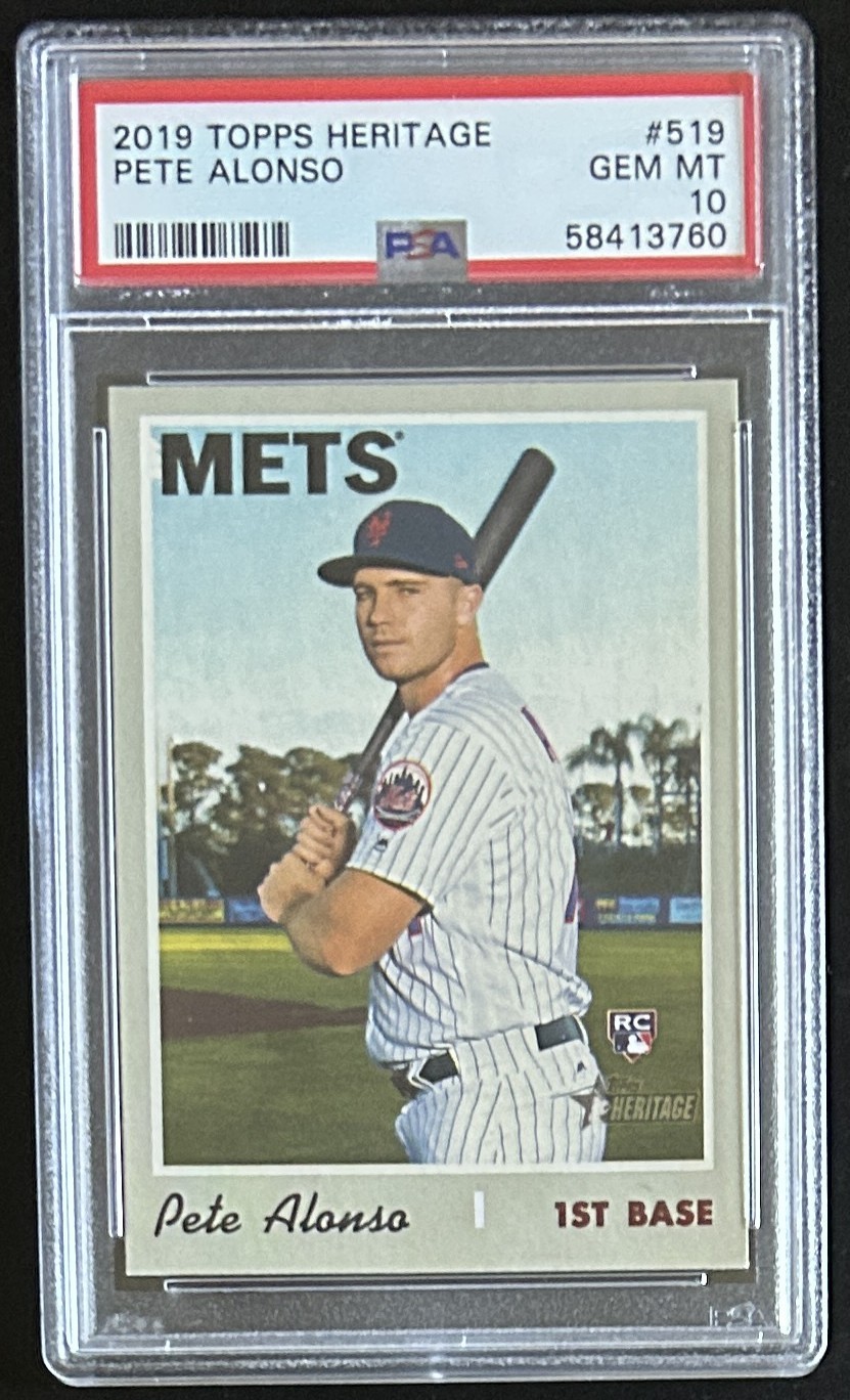 2019 Topps Heritage #519 Pete Alonso New York Mets Rookie RC PSA GEM MT 10