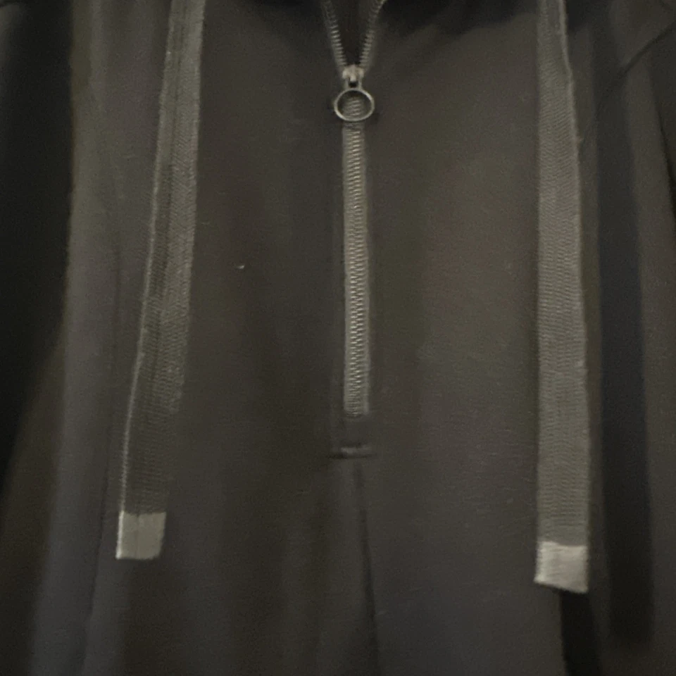 Vestido Athleta Acogedor Karma Talla Grande Negro Cuello Simulado Cordones Foto 4 de 4