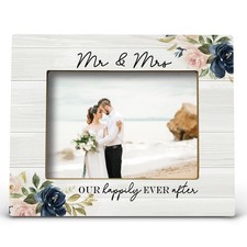 Mr  Mrs Picture Frame Wedding  Marriage License Frame Gifts for Newlywed 5x7