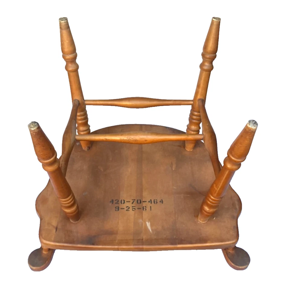 Antiguo sillón de capitán Windsor de madera de cerezo vintage - ¡Raro!! Foto 4 de 4