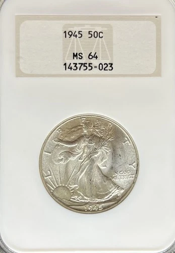 1945 Walking Liberty Half Dollar MS64 NGC (#PA143755023)