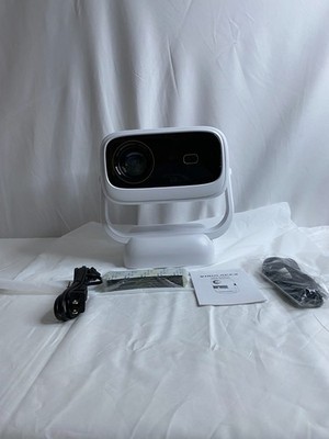 Visulapex White USB-A HDMI Headphone Jack Portable Video Projector With Cables