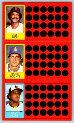 Joe Charboneau / Mickey Rivers / Steve Stone 1981 Topps Scratch 12 / 31 / 49