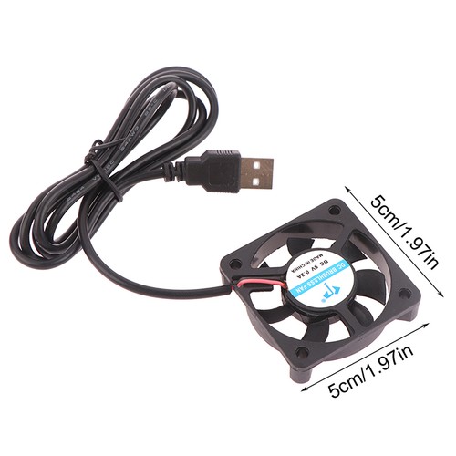 1Pc DC5010 Silent Fan 5V Oily USB Cable Humidifier Connector PC Fan Cooler - Photo 3/12