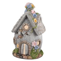 Garten Dekoobjekt Haus Mit Solarlicht H. 40Cm Aus Magnesia Formano S26