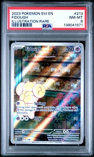 2023 POKEMON SVI EN-SCARLET & VIOLET ILLUSTRATION RARE #213 FIDOUGH PSA 8