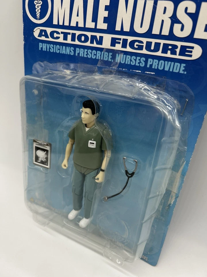 Figura de acción de enfermera masculina Accoutrements nueva en caja divertida coleccionable 2003 Foto 2 de 4
