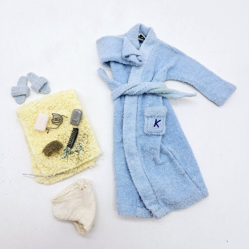 Barbie Ken Terry Togs Bathrobe Set #784 Razor Slippers Towel 1961