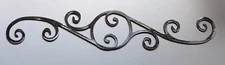 Decorative Scroll  24" Metal Wall Art Decor Silver