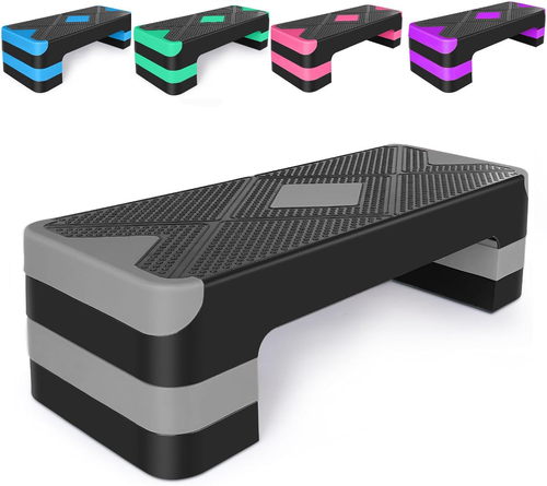 Adjustable Workout Aerobic Stepper in Fitness & Exercise Step Platform Trainer 3