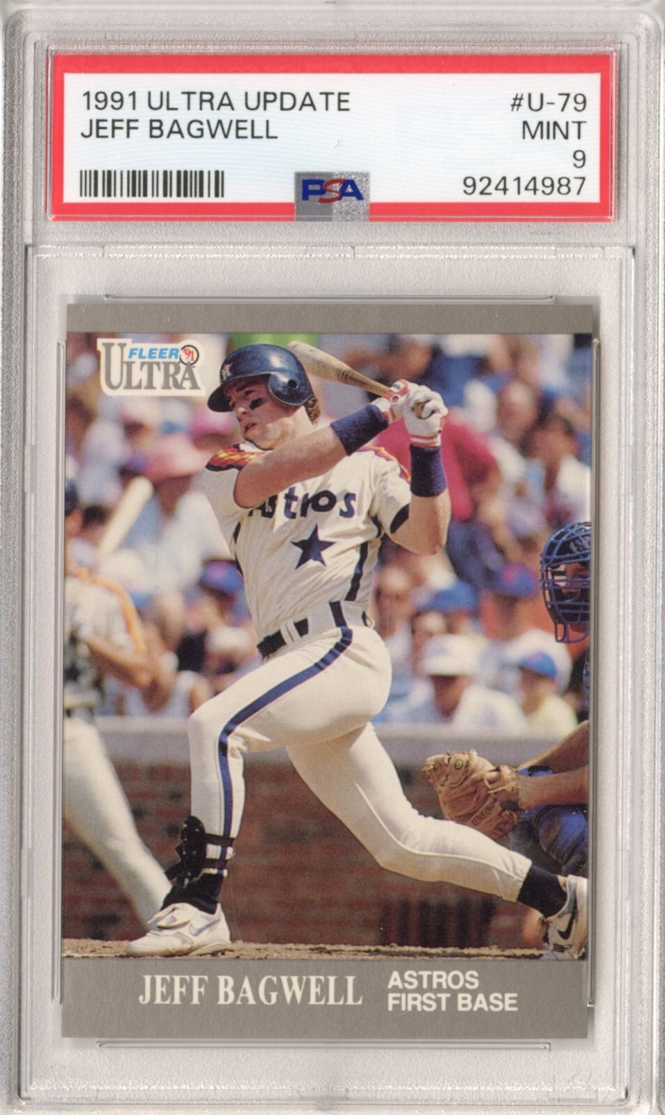 1991 Fleer Ultra Update Baseball Jeff Bagwell RC #U-79 PSA 9