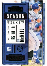 2020 Panini Contenders Jeff McNeil New York Mets #100 Green
