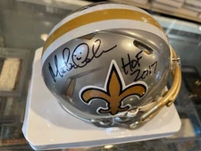 MORTON ANDERSON NEW ORLEANS SAINTS HOF 2017 SIGNED MINI HELMET PSA AUTHENTIC