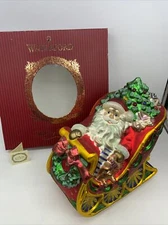 Waterford Holiday Heirlooms Christmas Santa Sleigh Ride Centerpiece 4759 CHIPPED