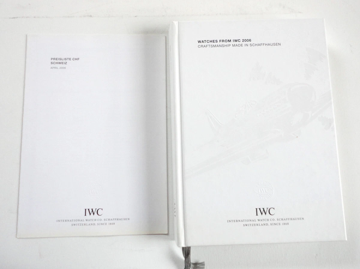 Iwc Catalog In Watch Manuals & Guides for sale | eBay