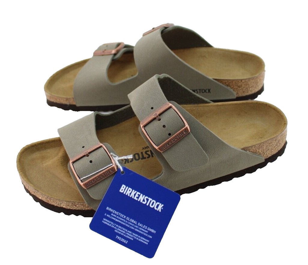 New BIRKENSTOCK Arizona BS Size Narrow Fit Stone Birko-Flor