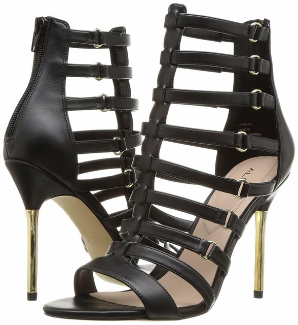 black gladiator sandals heels