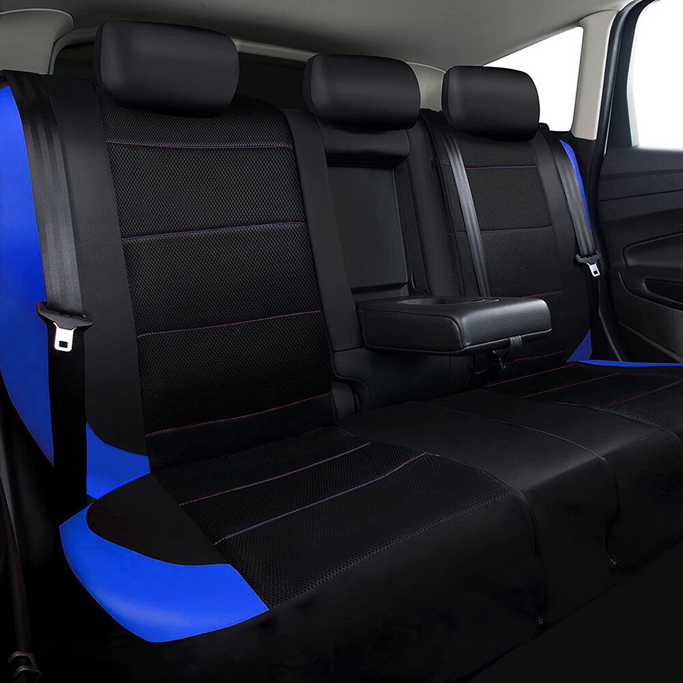 Full Set 5-Seat Leather Seat Covers For Toyota Cars - Front & Rear, Airbag Compatible