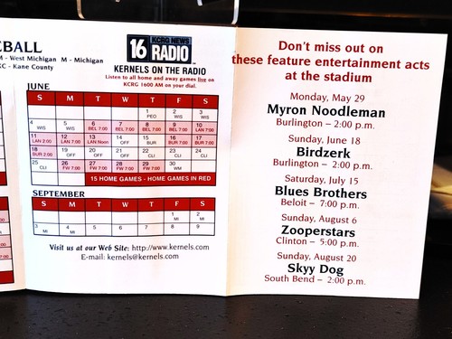 Cedar Rapids Kernels 2000 pocket schedule - Anaheim Angels - Picture 5 of 5