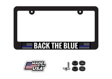 Back The Blue Support Police Car Truck Auto License Plate Frame