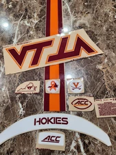 Virginia Tech Hokies football helmet decals 3M vinyl decals