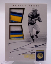 2016 PANINI ENCASED HUNTER HENRY RC AUTO DUAL PATCH 3/5 SAN DIEGO CHARGERS