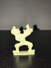 Cracker Jack Baseball Player Stand-Up Toy - Cream Plastic -Marked C.J. CO 1950s