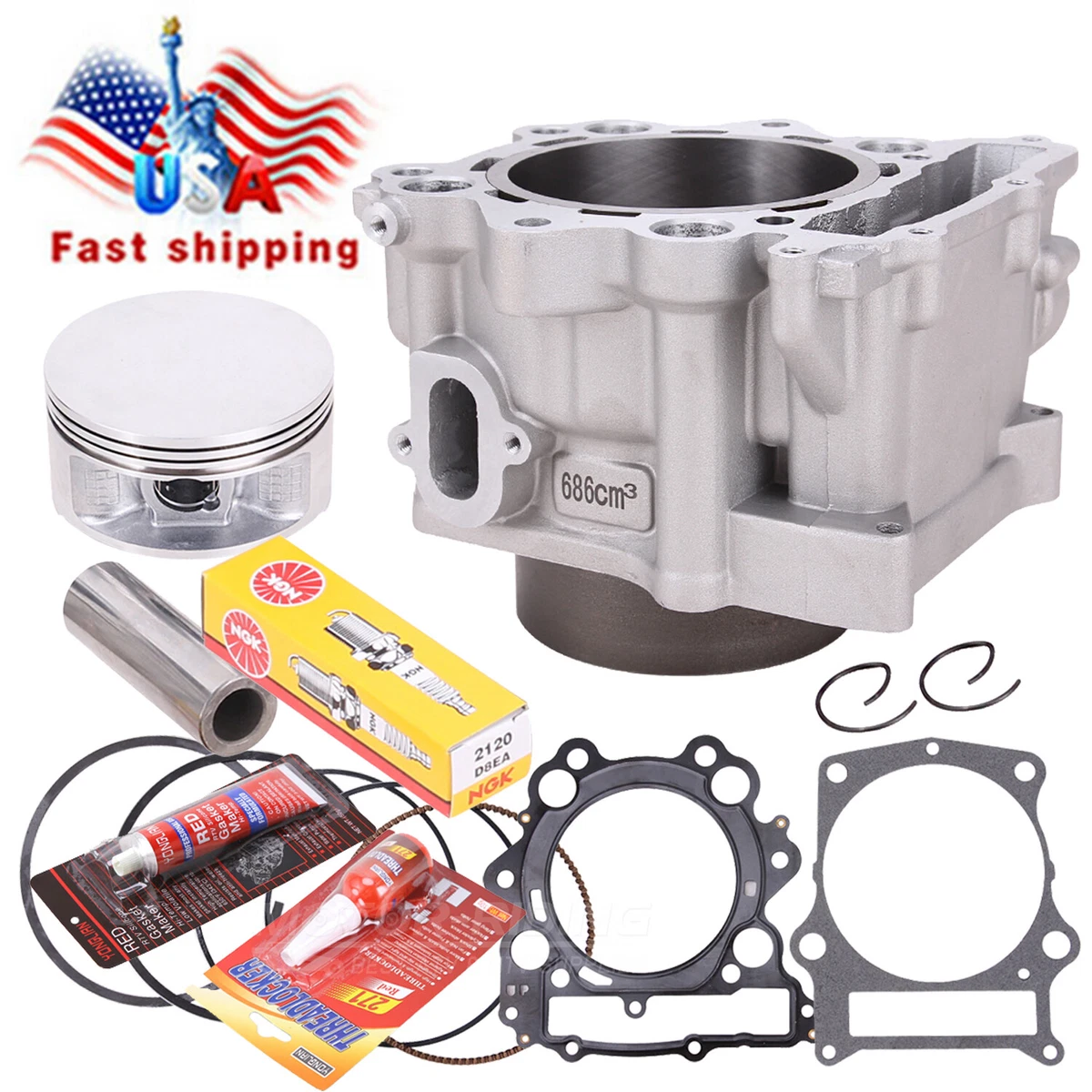 Yamaha Rhino 660 Big Bore Master Top End Rebuild Kit, 41 OFF