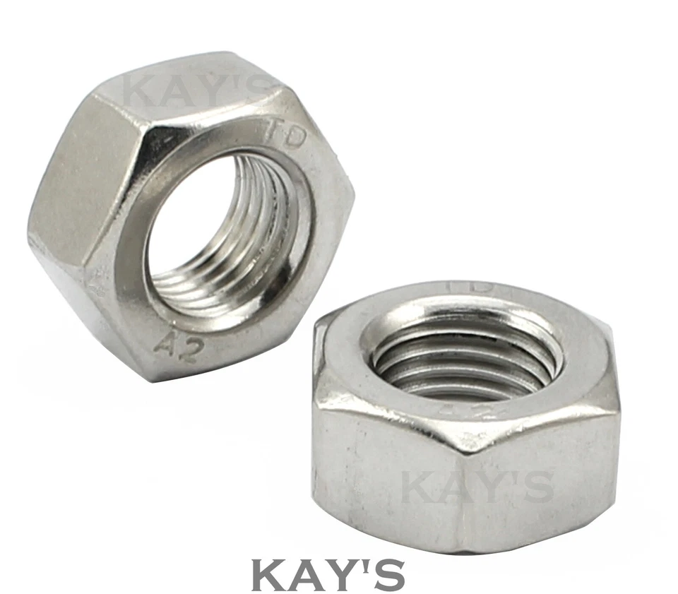 KAYFAST M3 HEXAGON FULL NUTS PACK OF 50 METRIC A2 STAINLESS STEEL FIT METRIC BOLT,SCREW