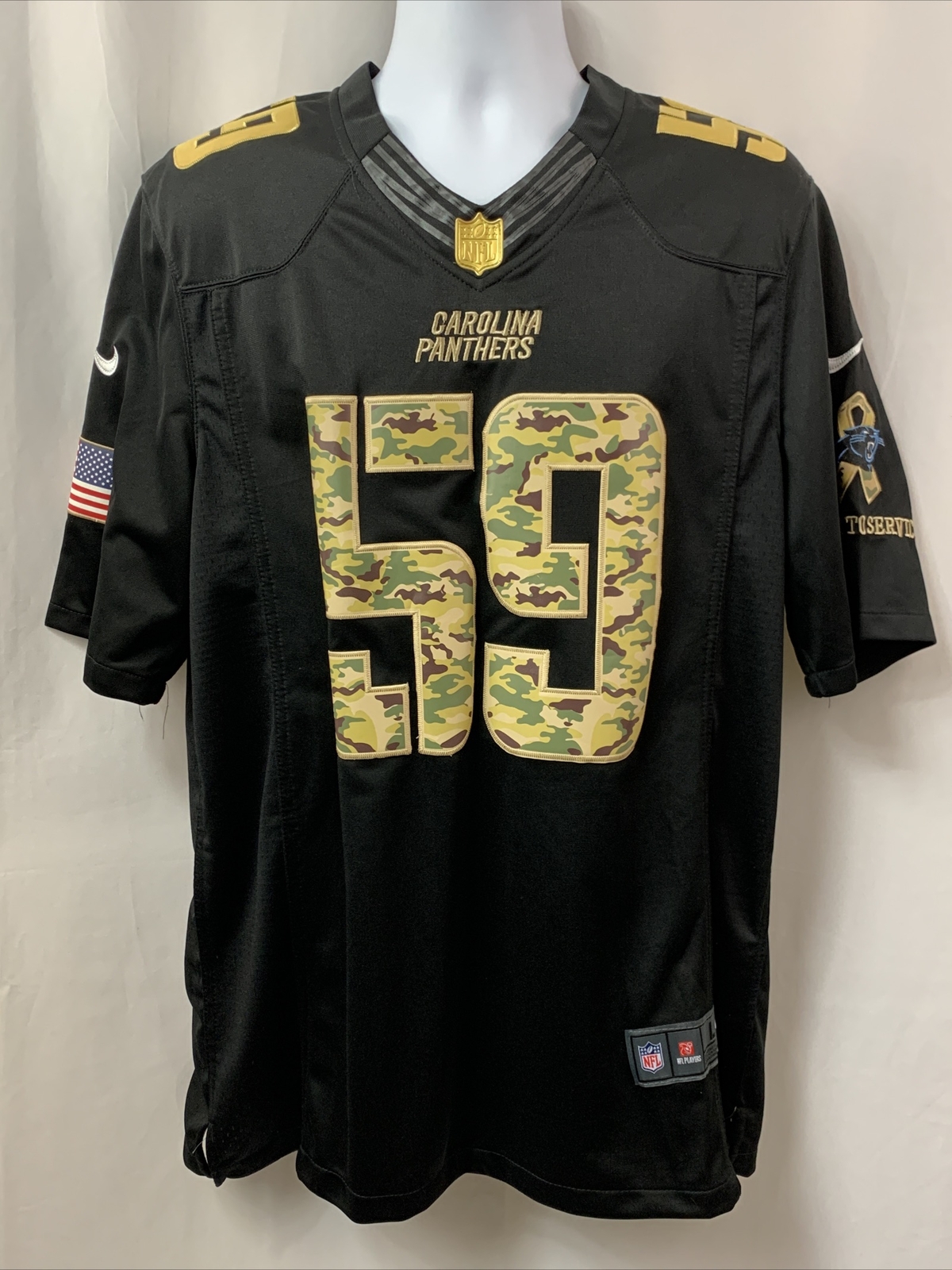 luke kuechly salute to service jersey