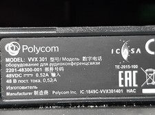 Polycom VVX 301 Wired Handset 6 Line IP Phone - Black