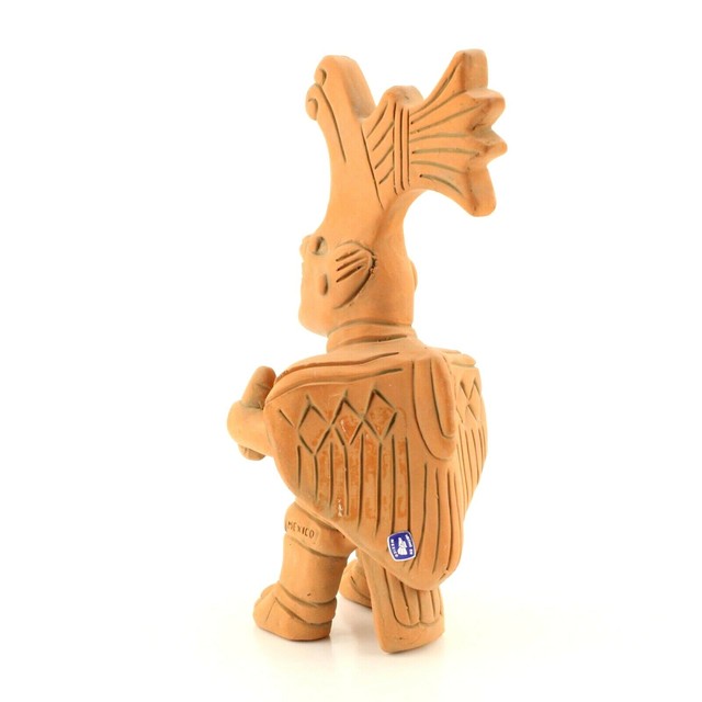 Fertility Statue Hand Crafted Fired Earthen Clay Sculpture Mexico 93/4