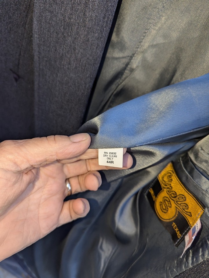 Men's Western Style Blazer Blue 44 Regular Rodeo Circle " S" Suit