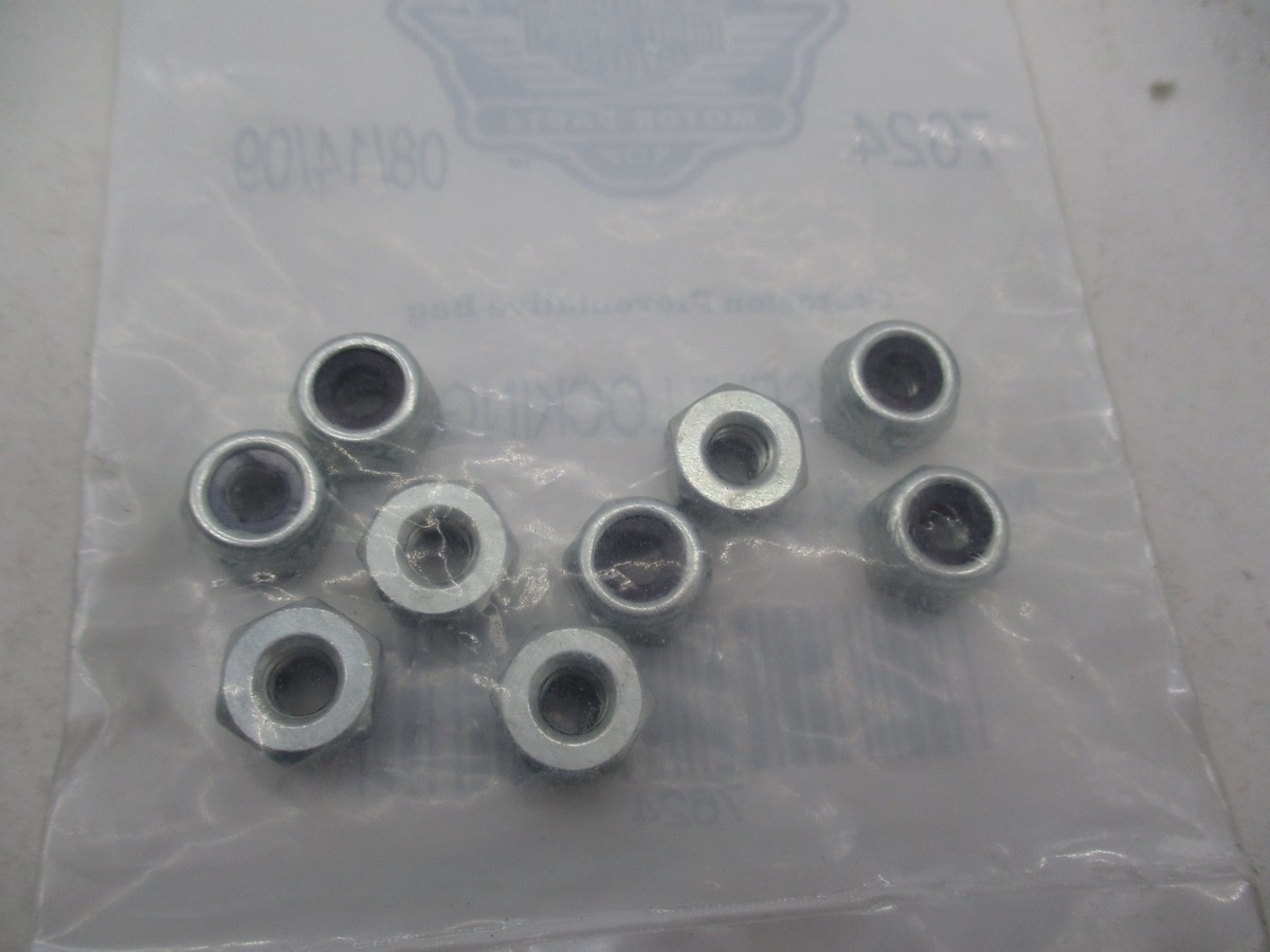 Harley Davidson Lot of 9 Genuine NOS Self Locking Hex Nuts 7624 | eBay