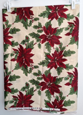 Hoffman International Fabrics Screen Print Christmas 3 2/3 Yd 45'' New