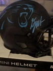DJ Moore Autographed Carolina Panthers Eclipse Speed Mini Helmet- Beckett *Blue