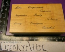MOTHER BEAUTY LOVING TENDERNESS RUBBER STAMP GREAT IMPRESSIONS J58 CREAKYATTIC