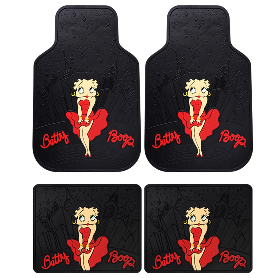 Juego completo de alfombrillas para asiento de volante de camión Betty Boop nuevas para BMW Foto 4 de 4