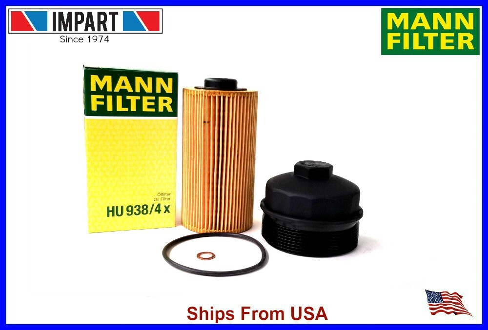 BMW Range Rover Oil Filter MANN HU938/4x & Filter Housing Cap 11 42 1 736 674
