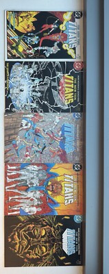 THE NEW TEEN TITANS LOT SET #1-5-NM/NMMT-NEVER READ- WOLFMAN/PEREZ- 1984 DC