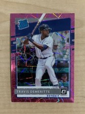 2020 DONRUSS OPTIC TRAVIS DEMERITTE PINK PRIZM TIGERS  RATED ROOKIE 157/199
