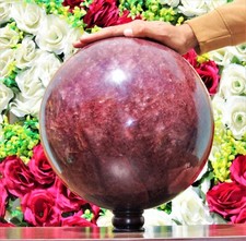 Giant 280MM Natural Pink Strawberry Quartz Stone  Minerals Healing Chakra Lingam