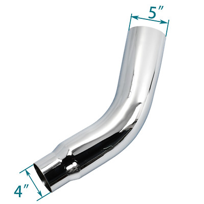4''-5''/4''-6''/5''-6'' Inlet Outlet Diesel Exhaust Chrome Turndown Elbow Tip 23'' Long