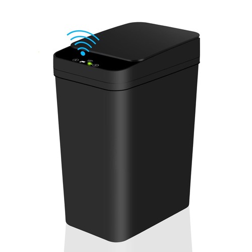 2.2Gal Bathroom Automatic Trash Can with Lid Smart for Kitchen black