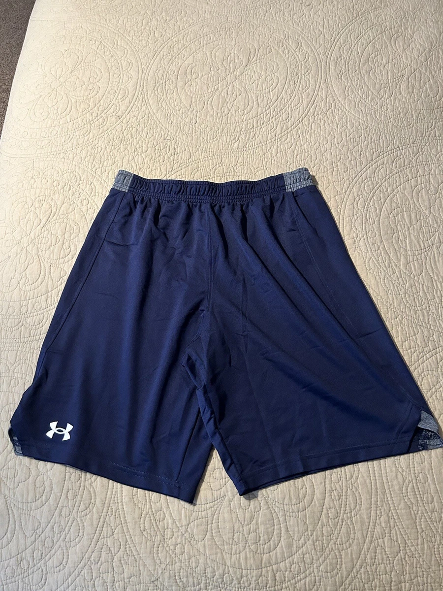 Under Armour Mens Shorts Loose Fit Knee Length Drawstring Navy