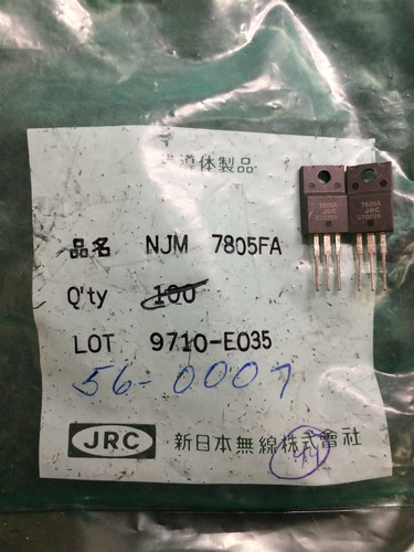 NJM7805FA JRC NJM7805A IC REG LINEAR 5V 1.5A TO220F 5 PIECES - 第 1/1 張圖片
