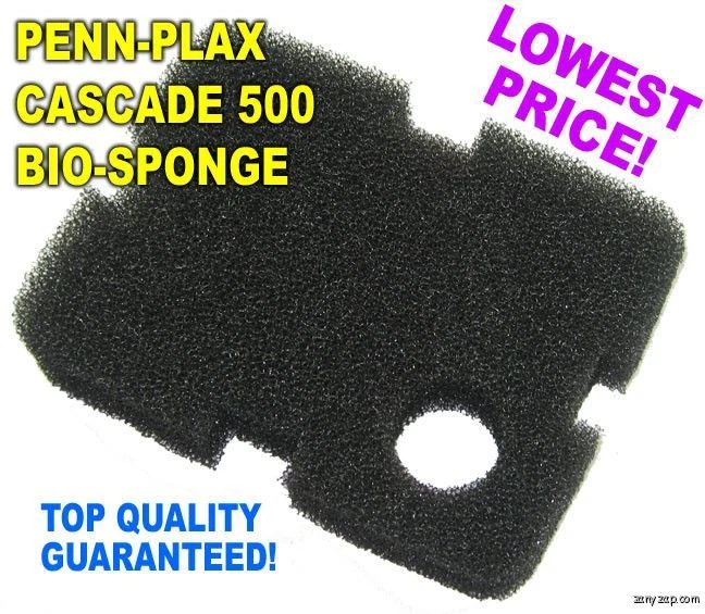 ZANYZAP Cascade 500 Bio-Sponge Penn-Plax Filter Foam Replacement- 12 Pack