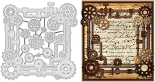 10Pcs Steampunk Cutting Dies Die Cuts for Card Making Metal Frame Corner Embossi
