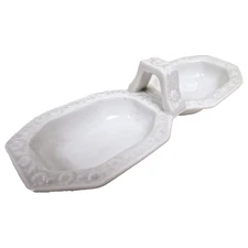 Vintage Rosenthal Maria White Double Salt Dip Dish Classic Rose - Germany